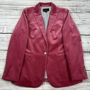 J Crew Size 8 Parke Blazer In Pink Velvet J8978 Classic Fairy Business Office